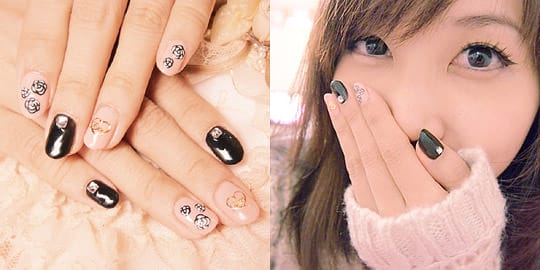 美甲｜光療美甲三款～冬季雪花、粉紅豹紋卡哇伊！席薇雅整體造型