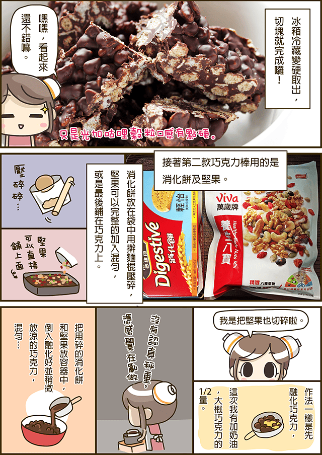 露露日常料理 ▌世界簡單！巧克力燕麥棒｜巧克力料理 下午茶點心