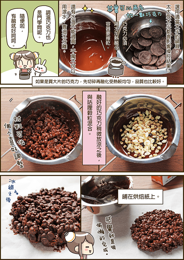 露露日常料理 ▌世界簡單！巧克力燕麥棒｜巧克力料理 下午茶點心