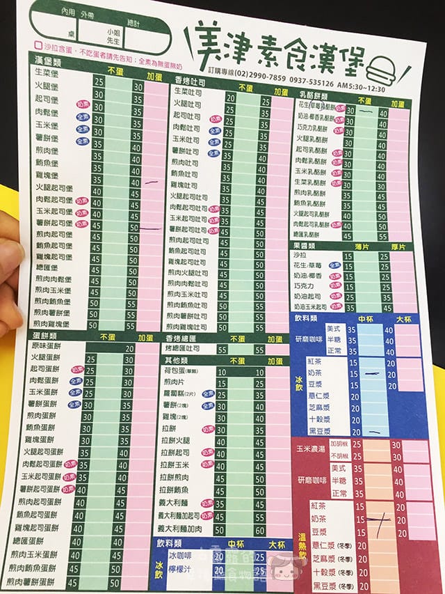 [新北] 美津素食漢堡｜早午餐 新莊區