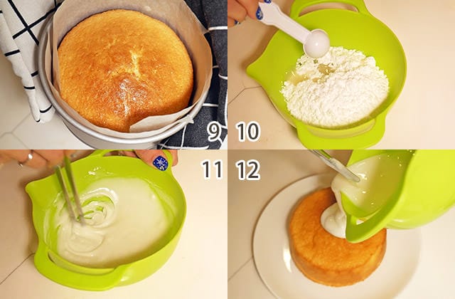 露露日常料理 ▌酸甜又淘氣的 檸檬糖霜蛋糕｜奶蛋素甜點｜漫畫料理