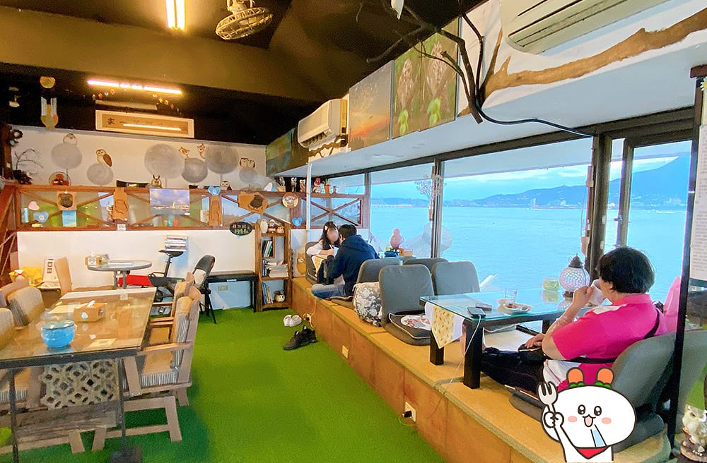 [新北] 淡水夕陽景觀 蔬食餐廳｜Coolife貓頭鷹藝品素食館。漁人碼頭