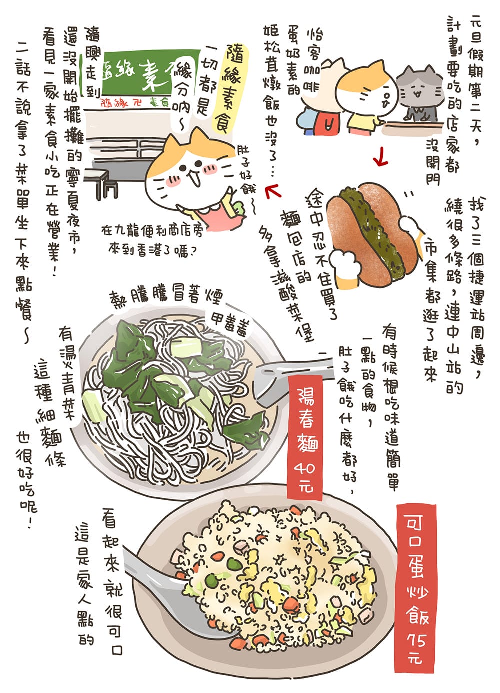 [台北] 隨緣素食｜寧夏夜市裡的熱熱家常料理｜蛋炒飯 陽春麵