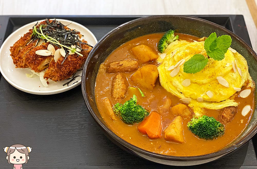 [新北] 藏身2樓的「菱紋蔬香咖啡館」素食生意這麼好？蛋包飯真的美味！